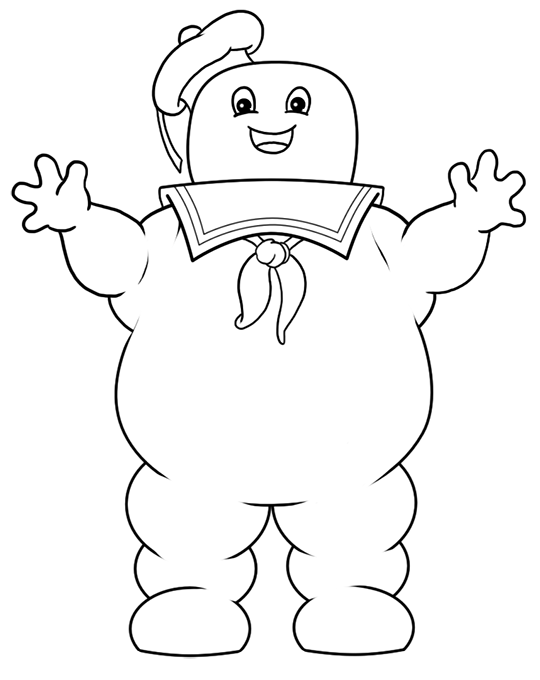 marshmallow clipart coloring page