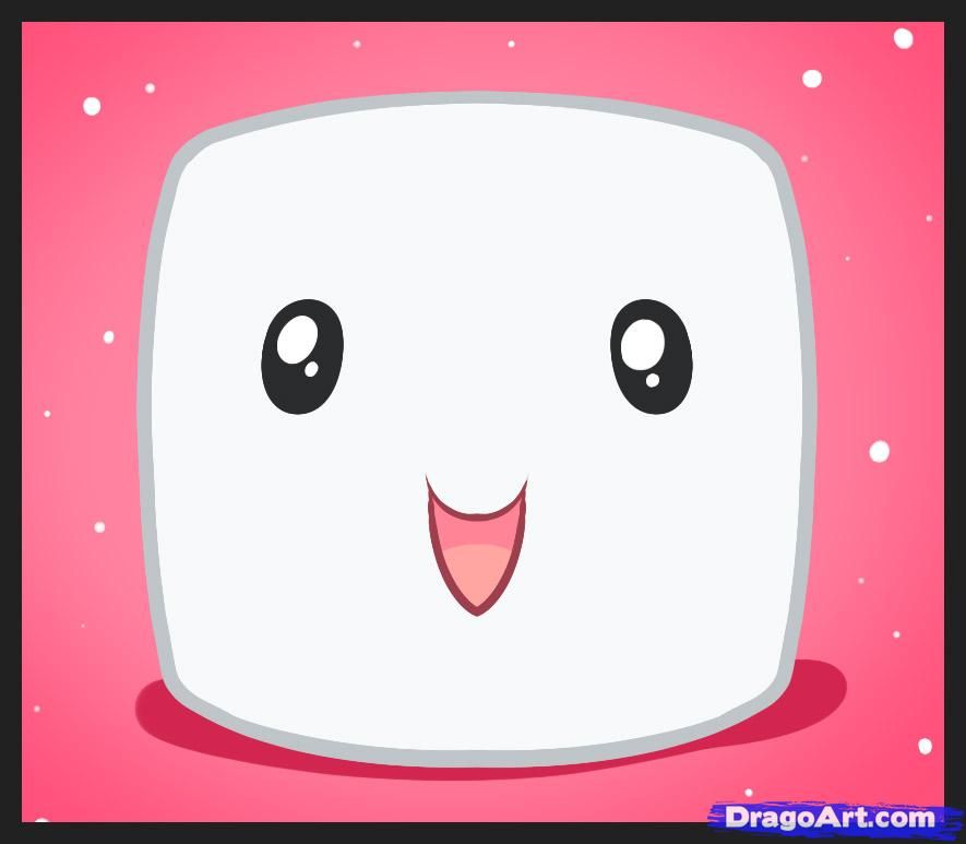 marshmallow clipart cute character