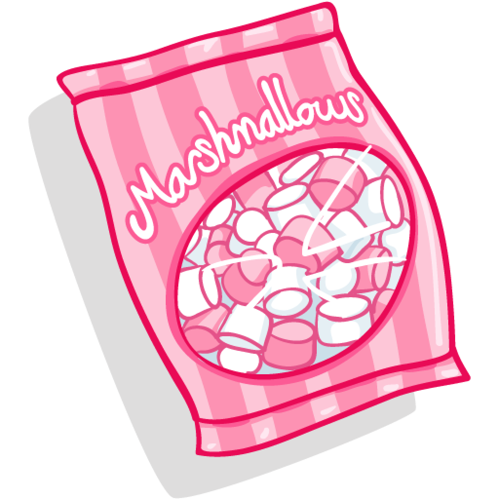marshmallow clipart pink