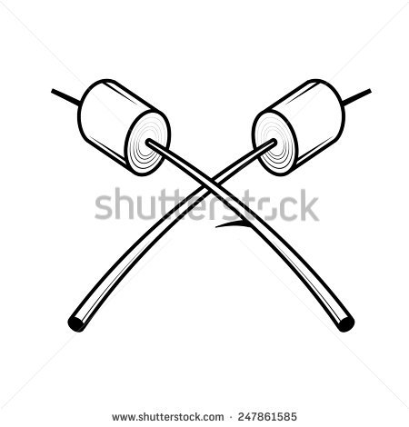 marshmallow clipart stick drawing