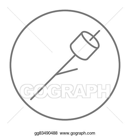 marshmallow clipart stick drawing