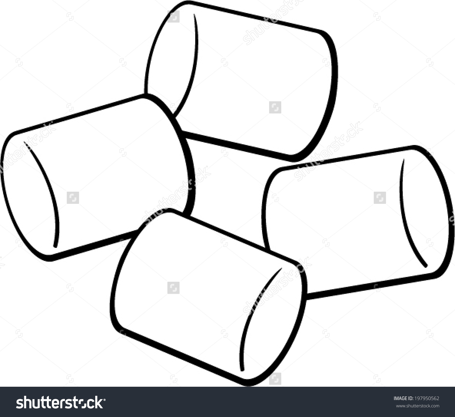 marshmallow clipart vector