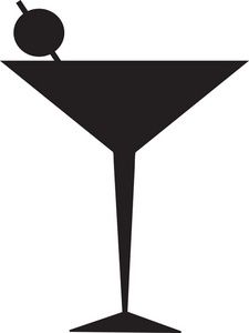 silhouette clipart cocktail