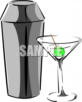 Martini clipart martini shaker. Glass and a cocktail
