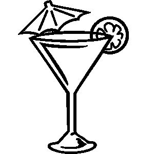 martini clipart outline