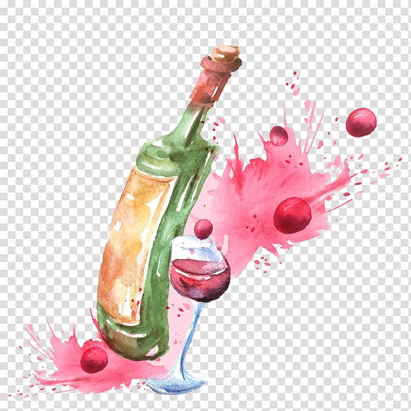 martini clipart pink champagne bottle