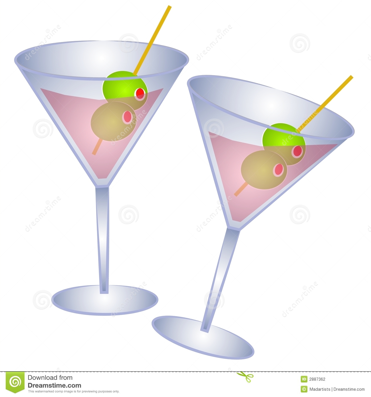 martini clipart two