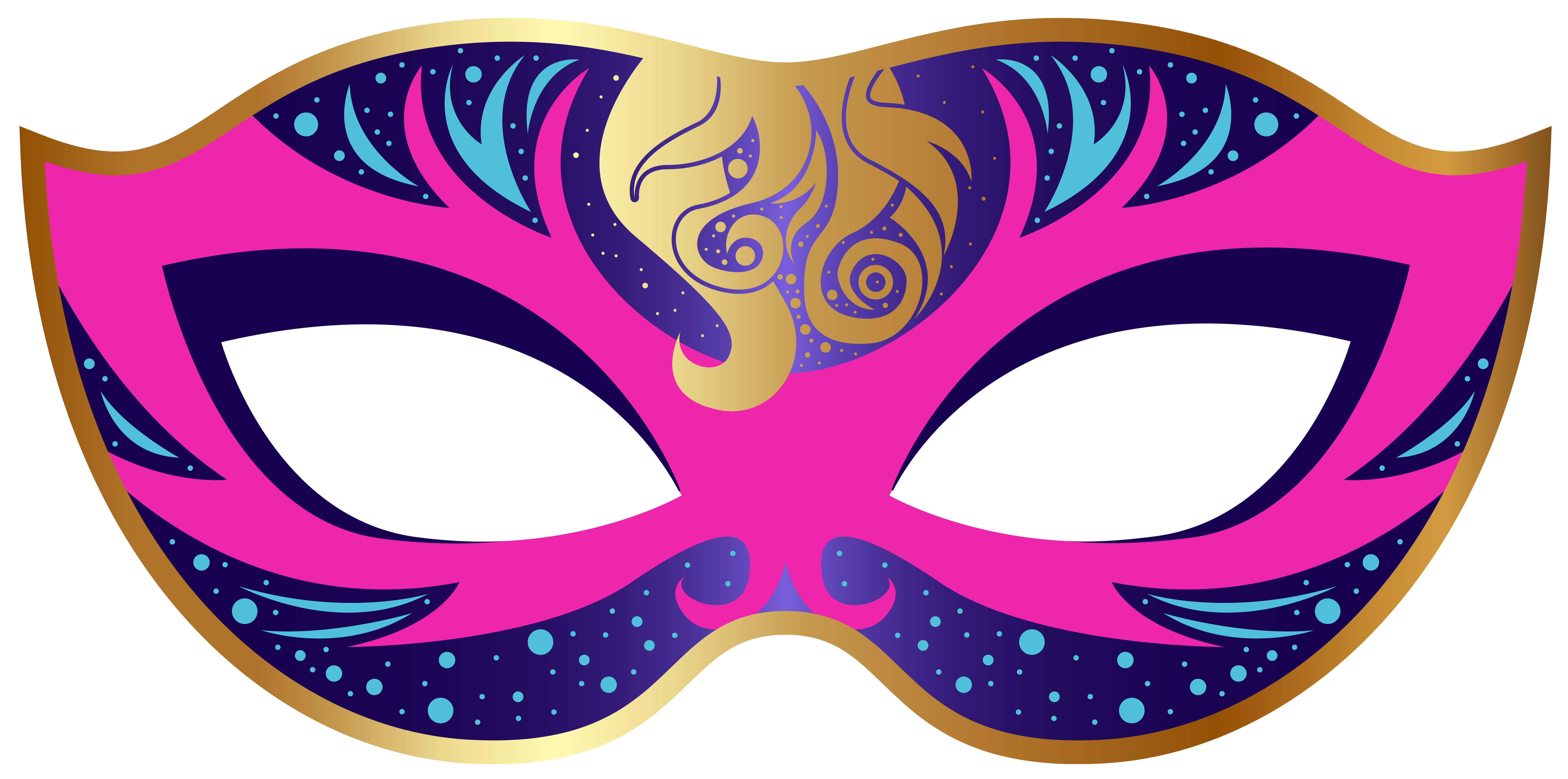 Pink and blue carnival. Purim clipart mask italian