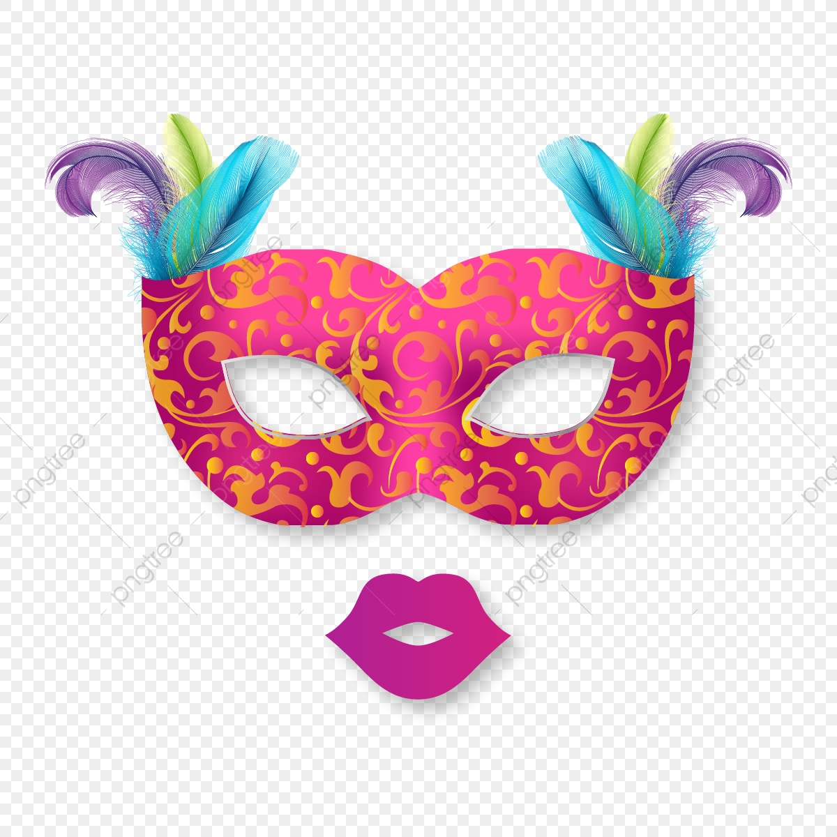 mask clipart colourful