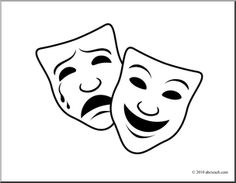 mask clipart comedy drama