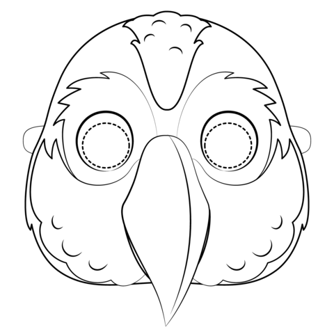 parrot clipart mask