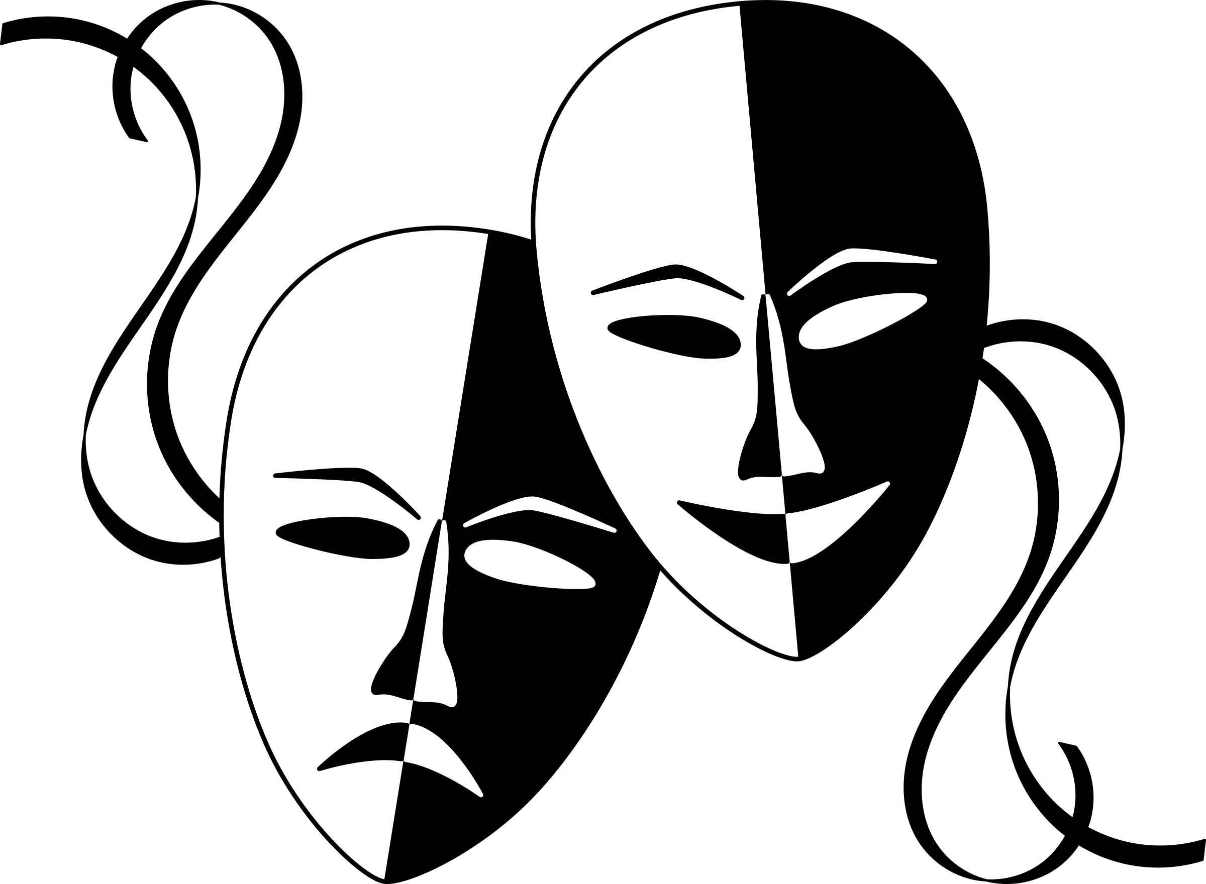 theatre clipart faced