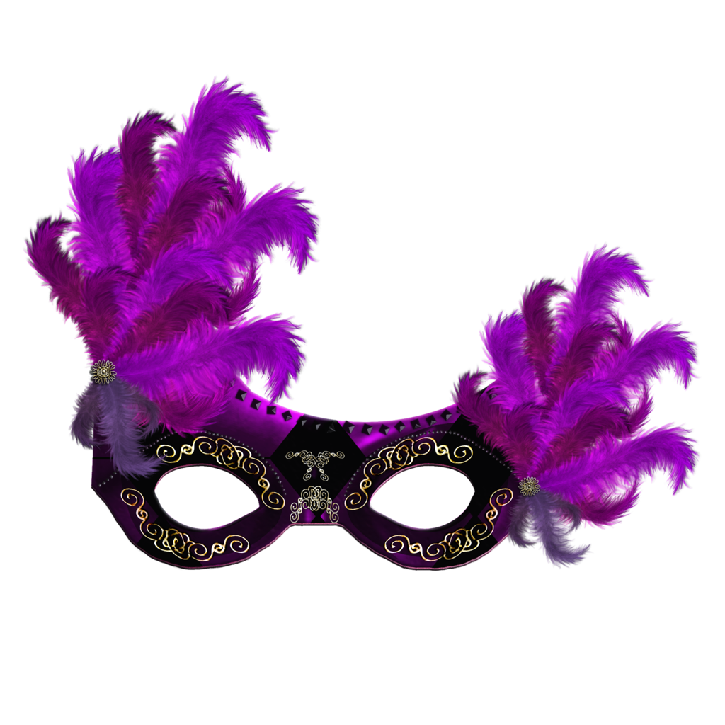 mask clipart purple