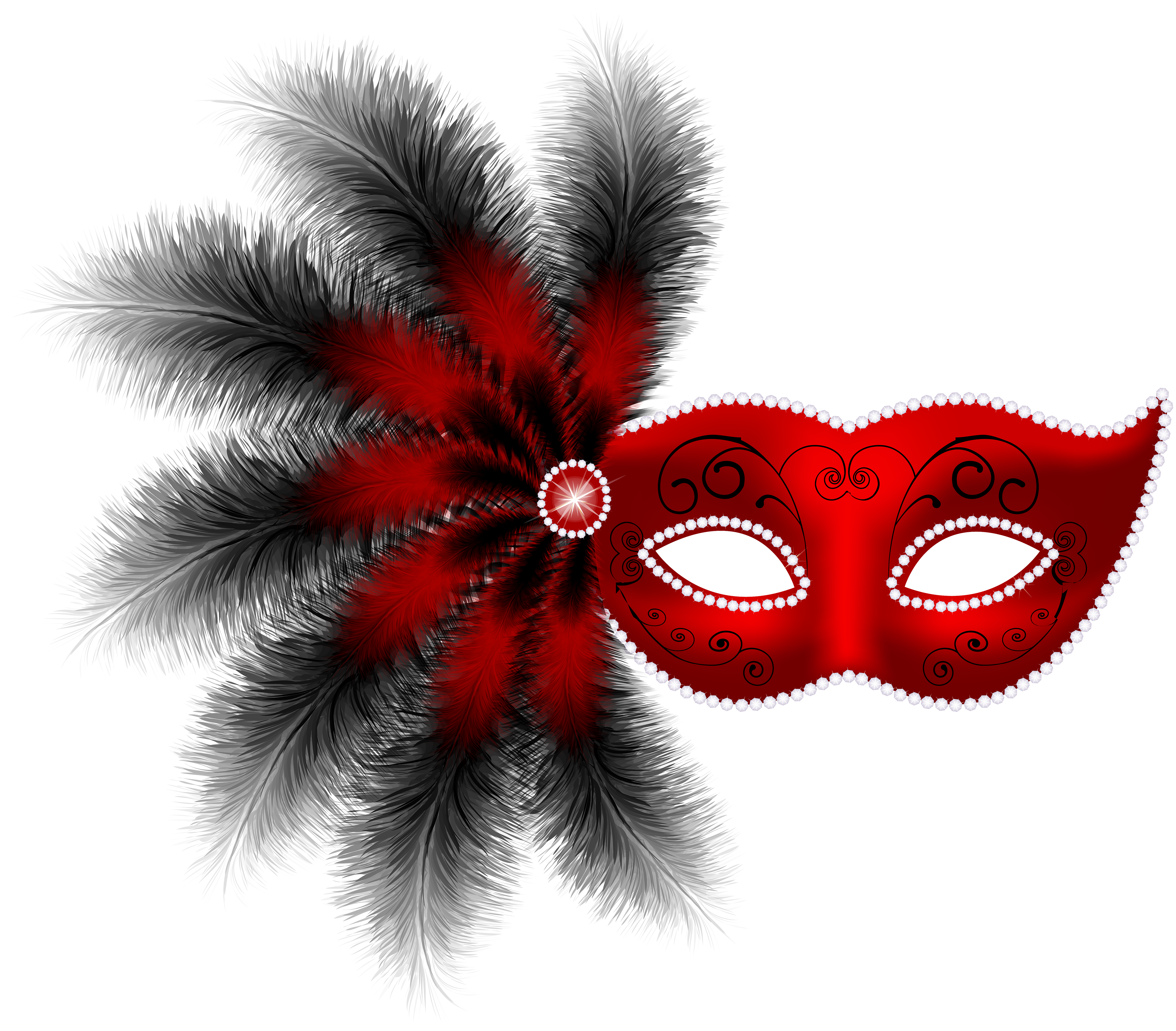 mask clipart red