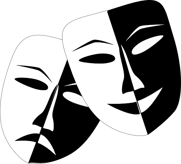 Mask clipart theater. Theatre masks clip art