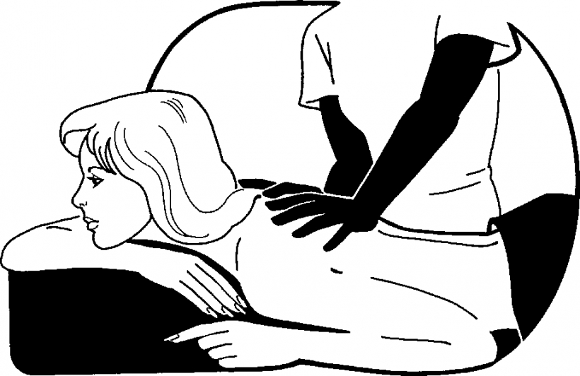 massage clipart black and white