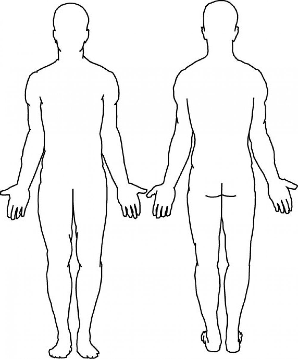 massage clipart body outline