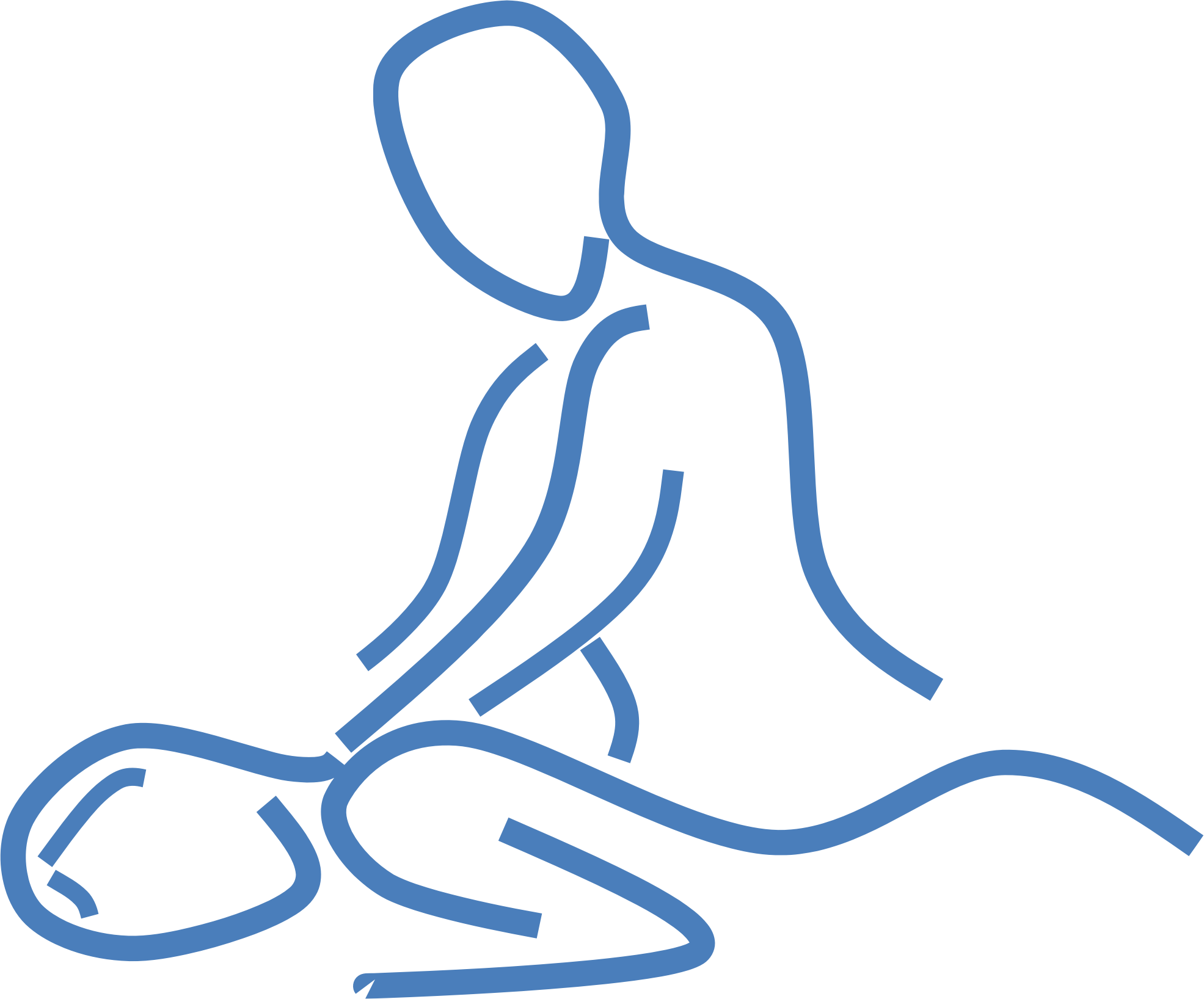 Massage line art image. Massages clipart drawing