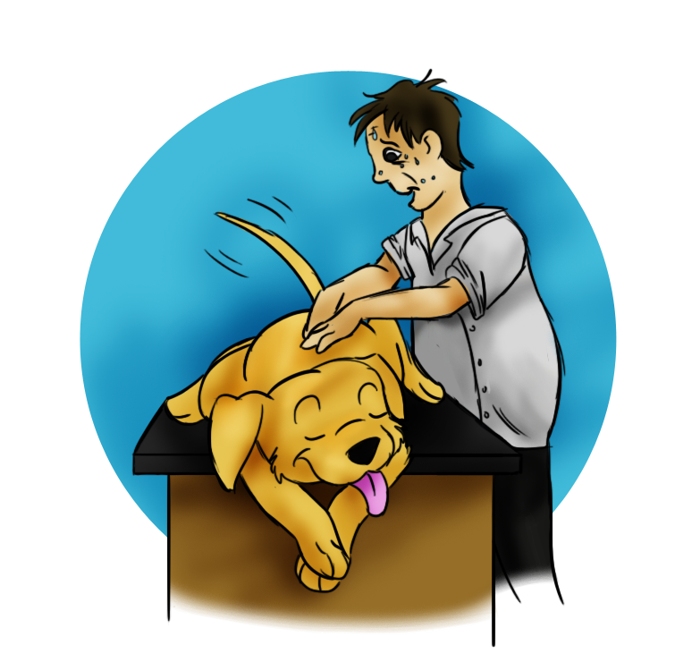 Massage clipart head massage. Give your dog a
