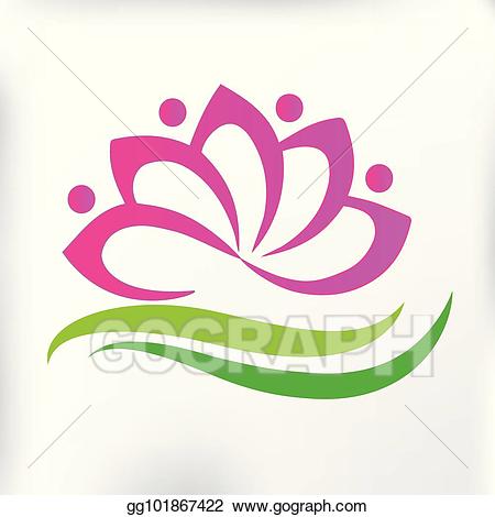 Massage clipart lotus. Vector art people flower