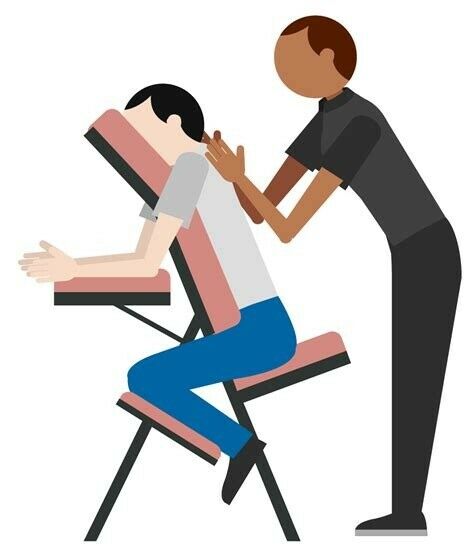 Chair massage swedish deep. Massages clipart acupressure