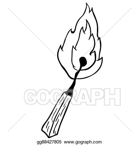 match clipart drawing