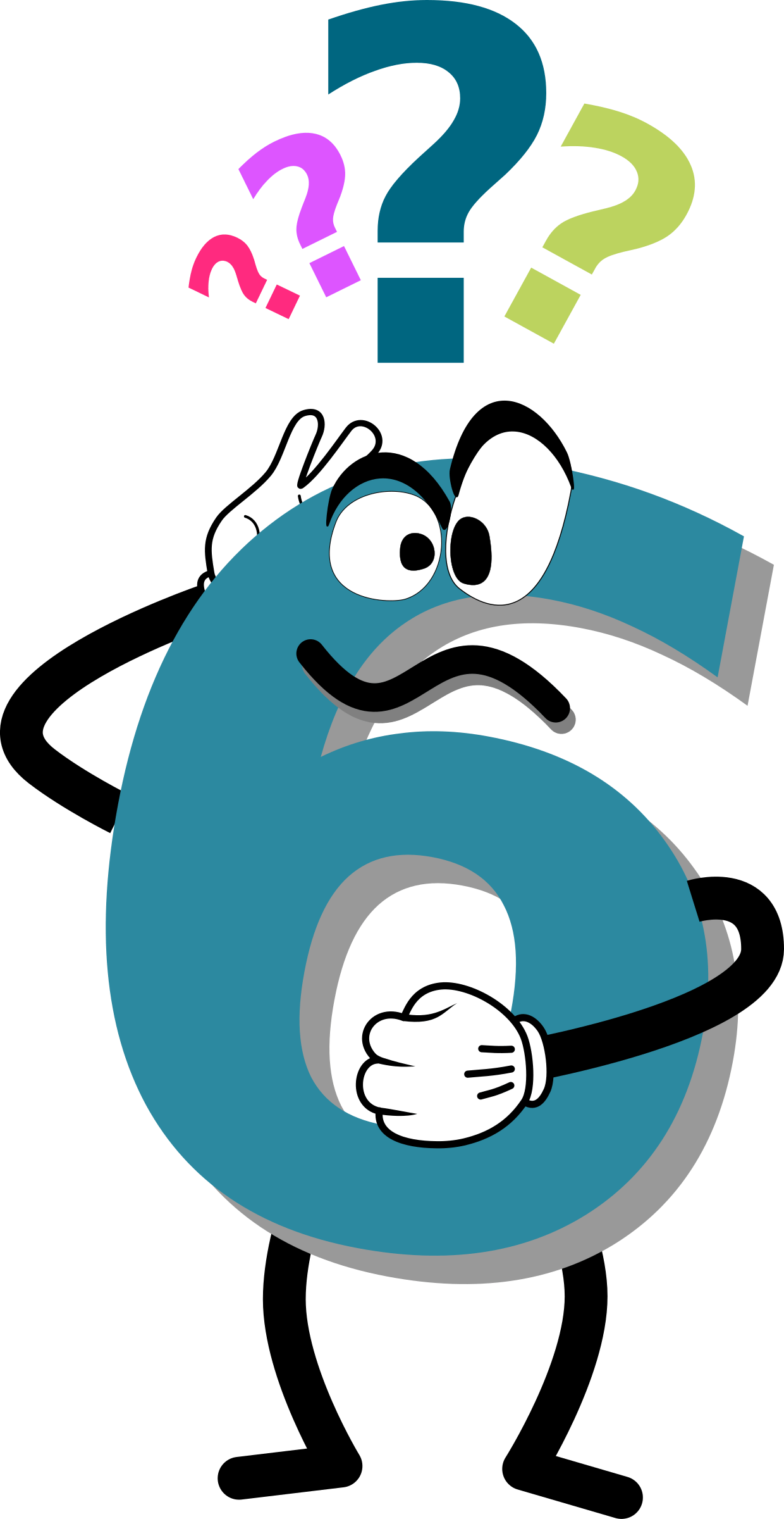 number 6 clipart teal