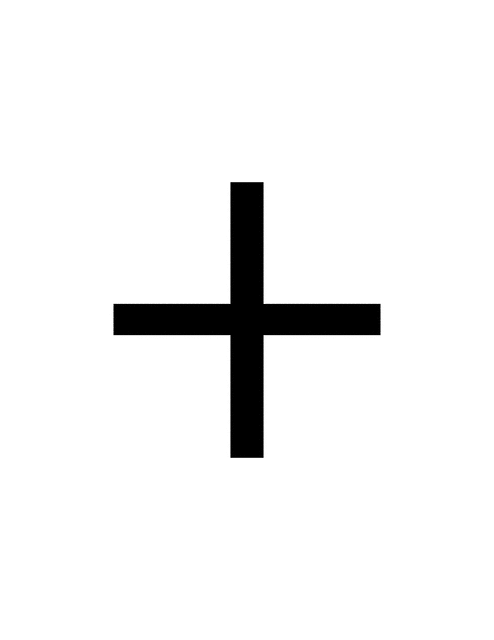 Flashcard of a symbol. Math clipart sum