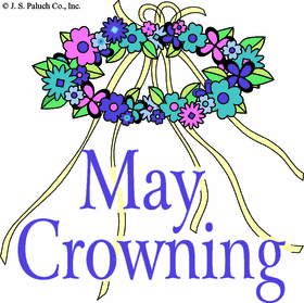 Crowning sacred heart . May clipart may school