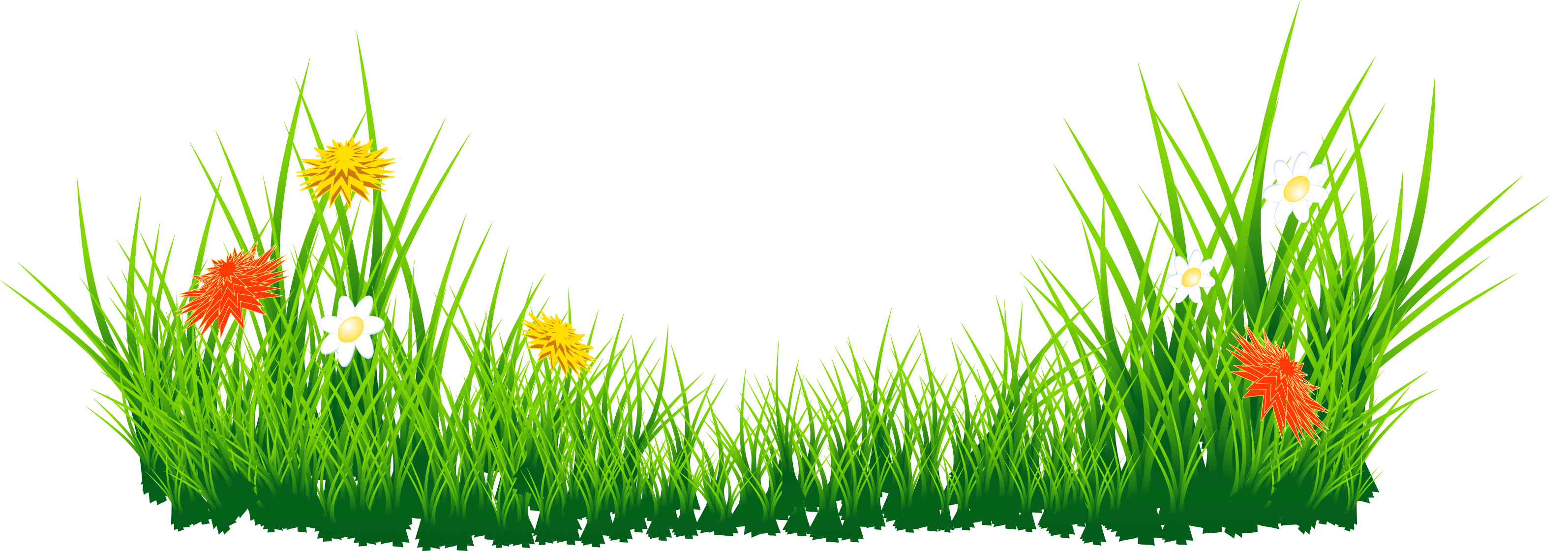 May clipart nature. Grass with daffodils png