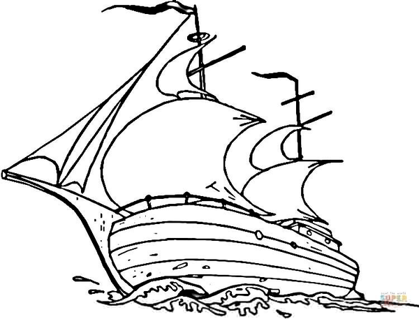 Portal . Mayflower clipart black and white