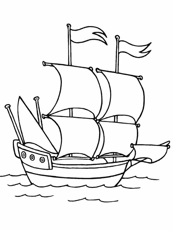 mayflower clipart coloring pages