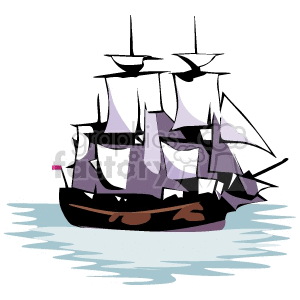 mayflower clipart old ship