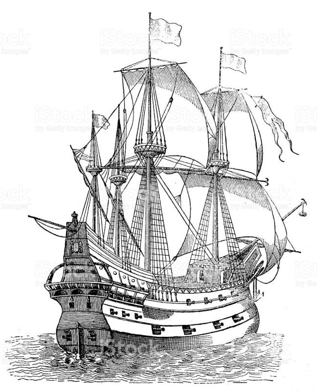 Mayflower clipart ship spanish. Download galleon clip art
