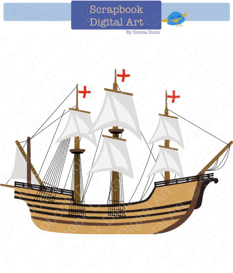 mayflower clipart ship spanish