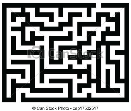 maze clipart black and white