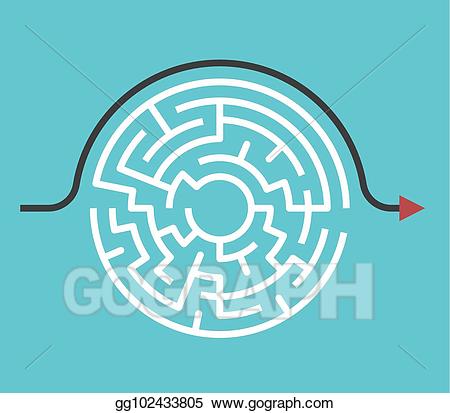 maze clipart circular