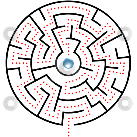 maze clipart circular