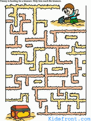 Printable for kids timmy. Maze clipart colored