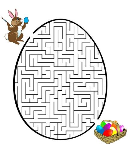 maze clipart easter