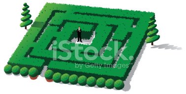 maze clipart hedge