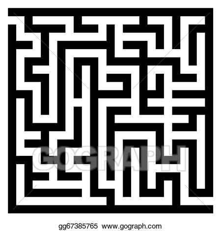 Vector illustration . Maze clipart labyrinth