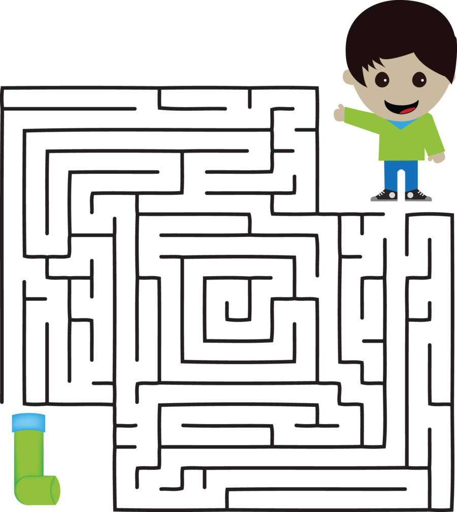 Educational background game child. Maze clipart preschooler