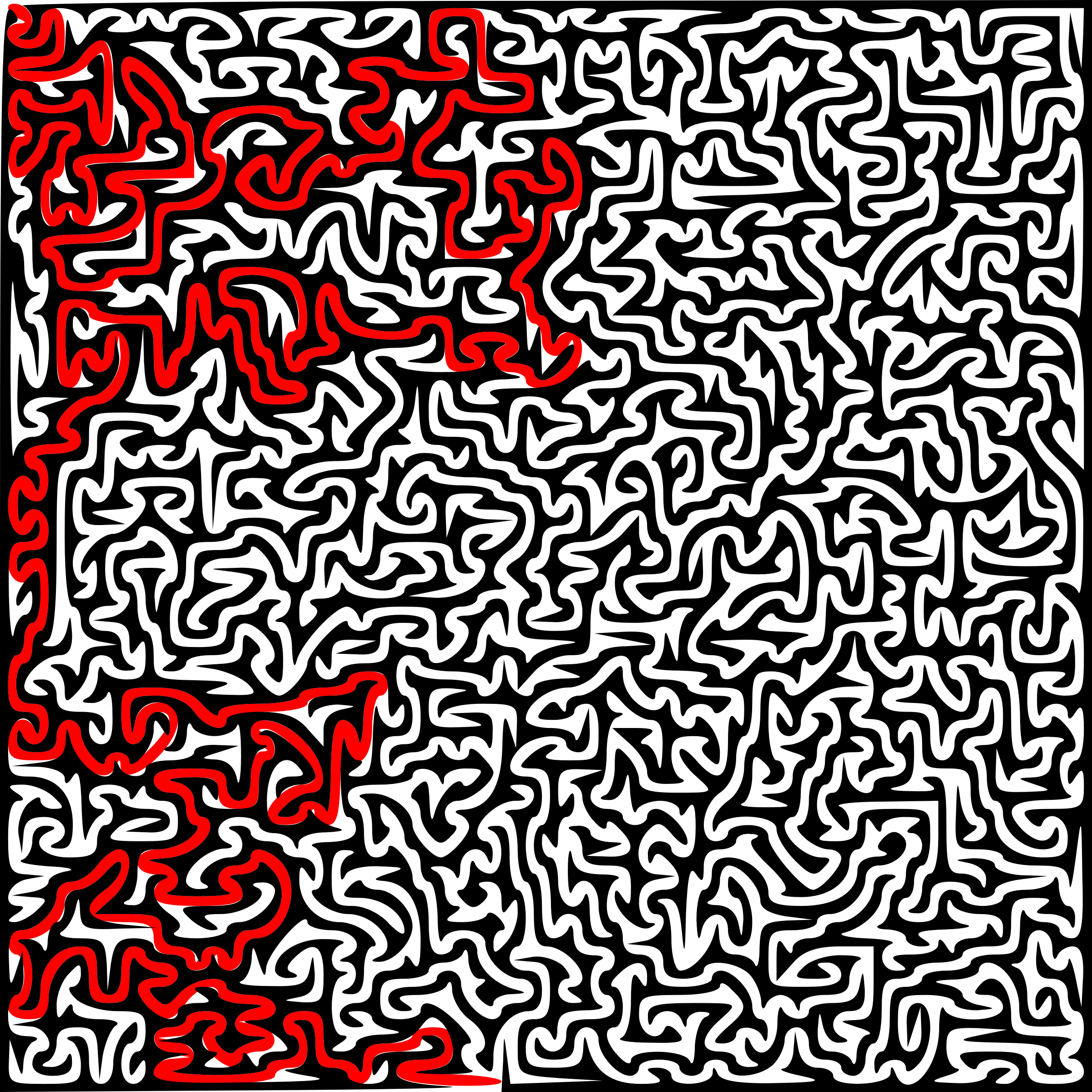 maze clipart red