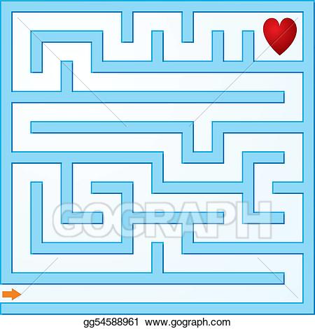 Eps vector blue stock. Maze clipart small