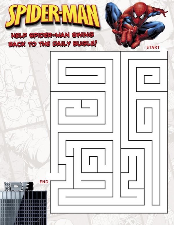 maze clipart spiderman