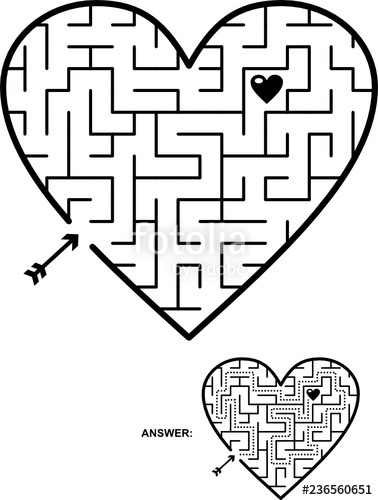 Valentine s day romantic. Maze clipart wedding