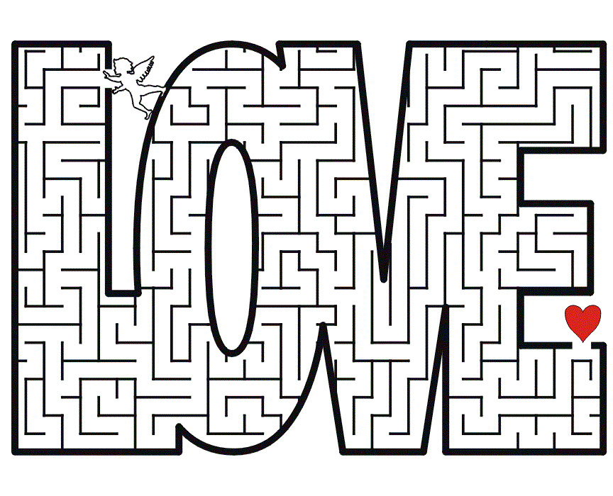 Maze clipart wedding. Valentine printouts printable love