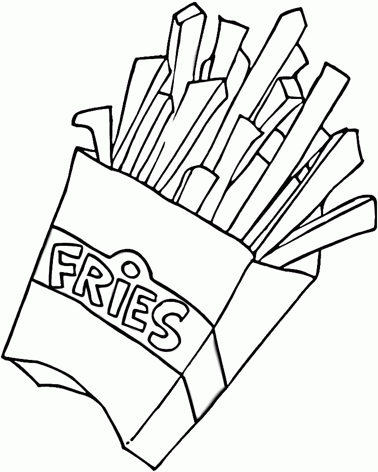 Mcdonalds clipart coloring. Download french fries pages