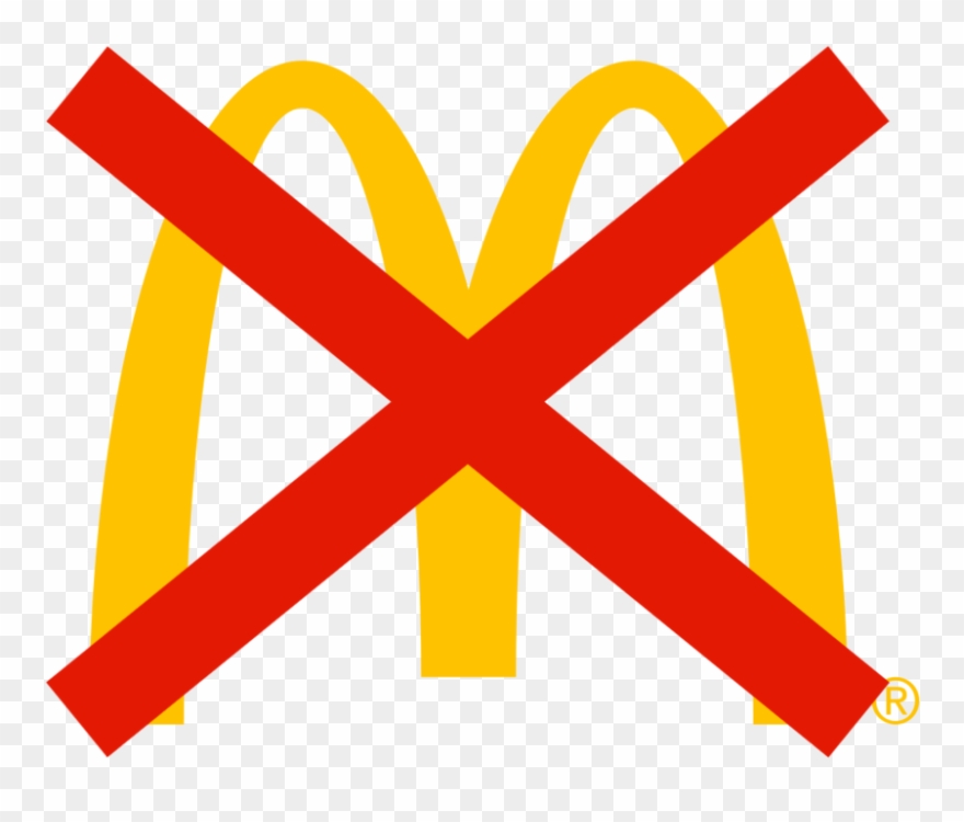 Mcdonalds clipart symbol. Sign with an x